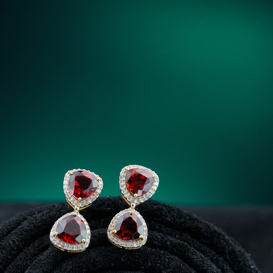 Gemstone drop earrings